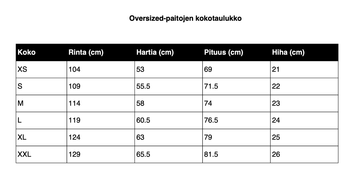 Hemo Premium Oversize T-paita Musta