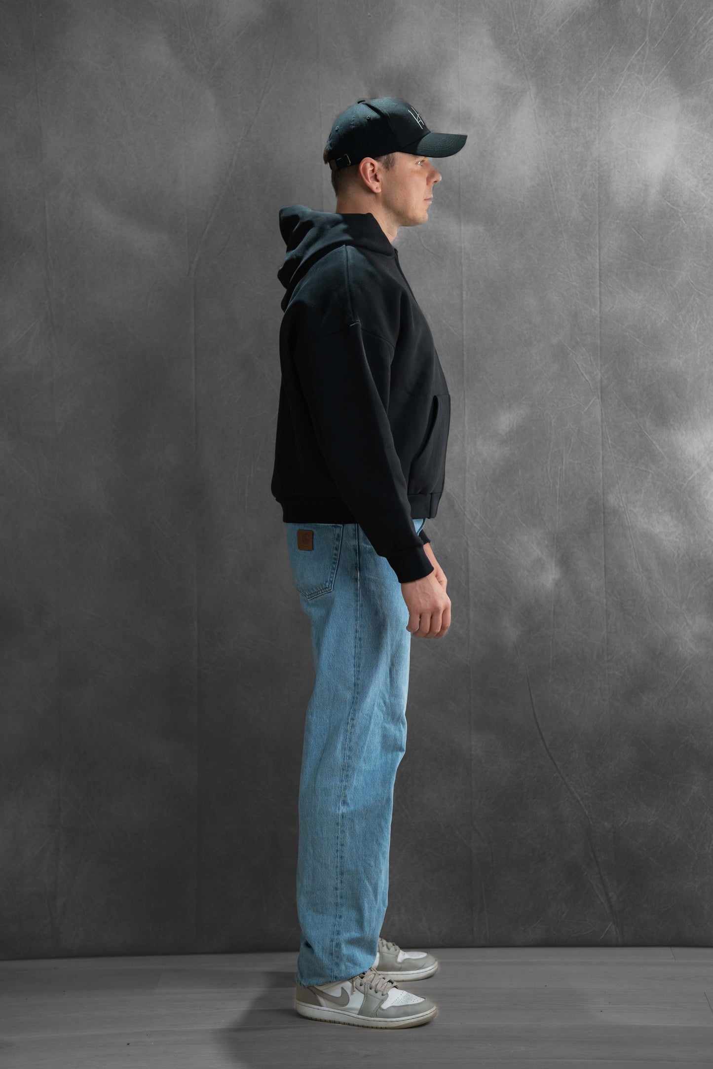 Hemo Boxy Fit Zip-huppari Musta