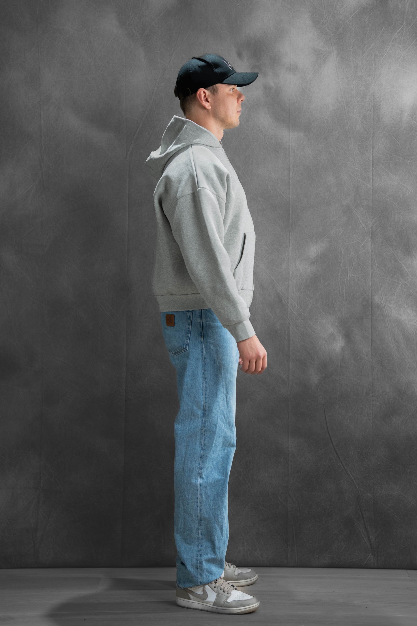 Hemo Boxy Fit Zip-huppari Harmaa