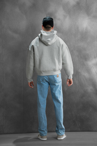 Hemo Boxy Fit Zip-huppari Harmaa