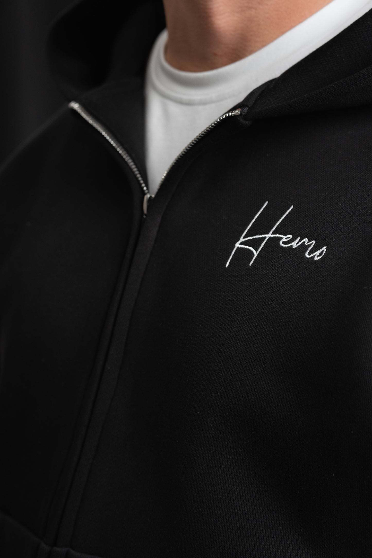 Hemo Boxy Fit Zip-huppari Musta