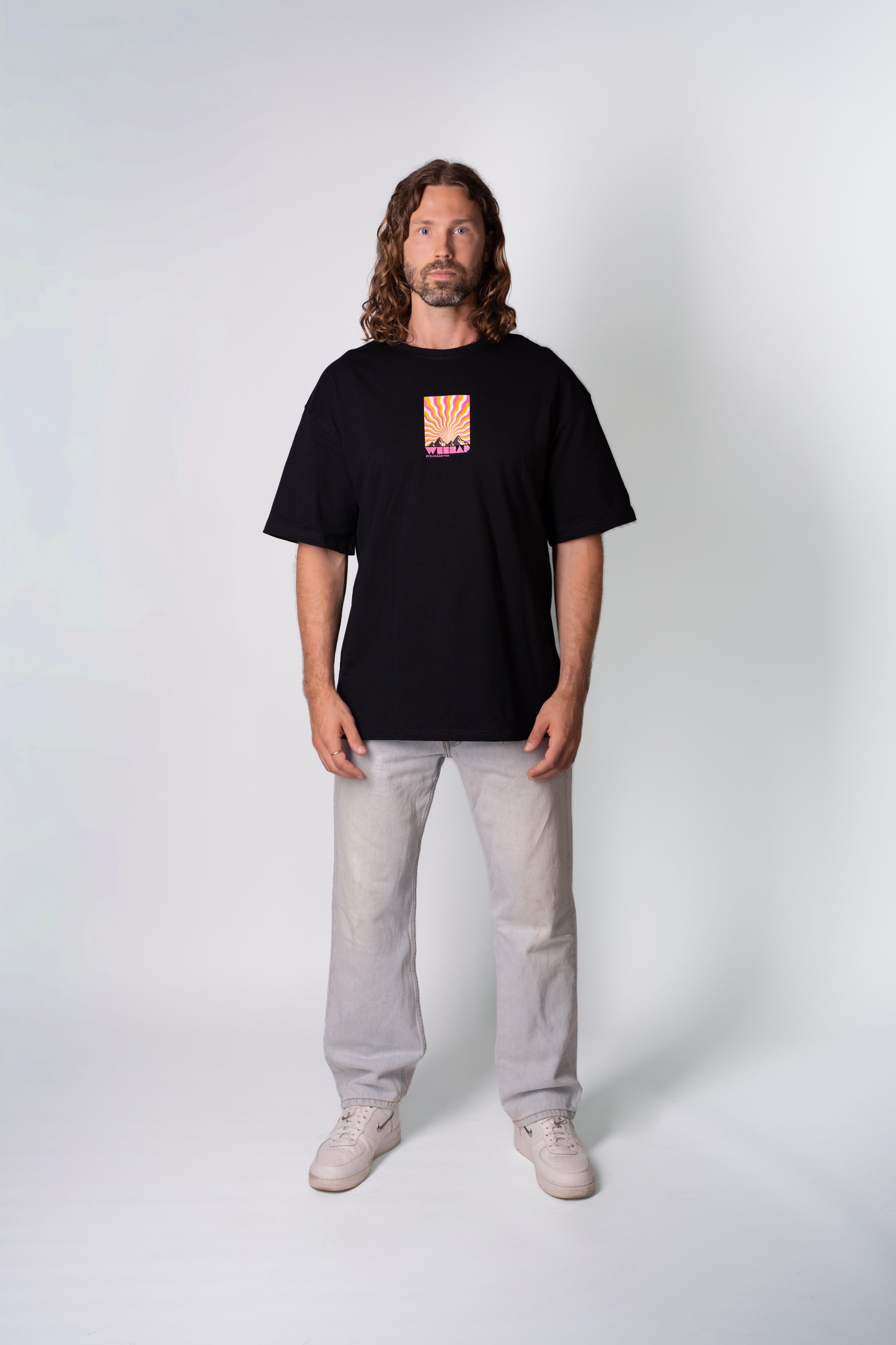 Hemo x Weesap Relax Oversize T-paita Musta