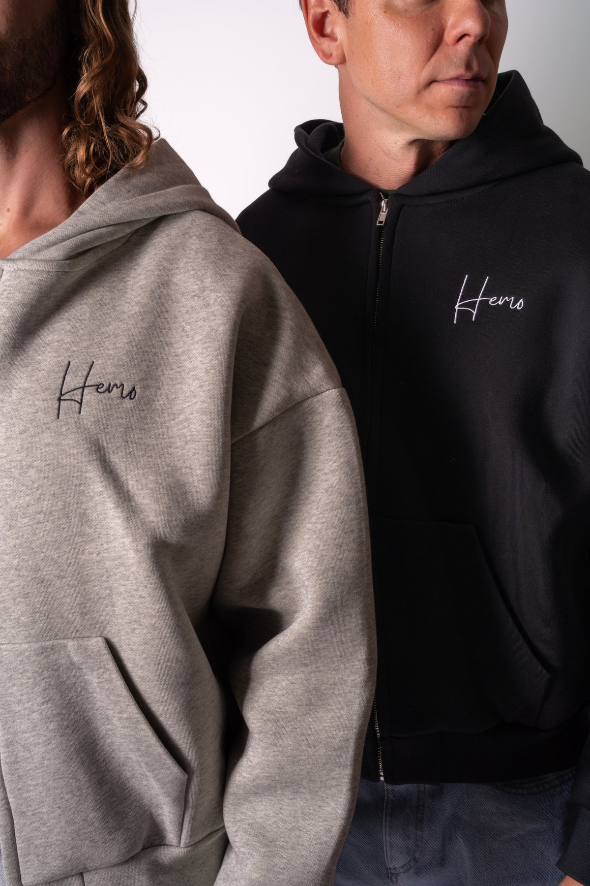 Hemo Boxy Fit Zip-huppari Harmaa