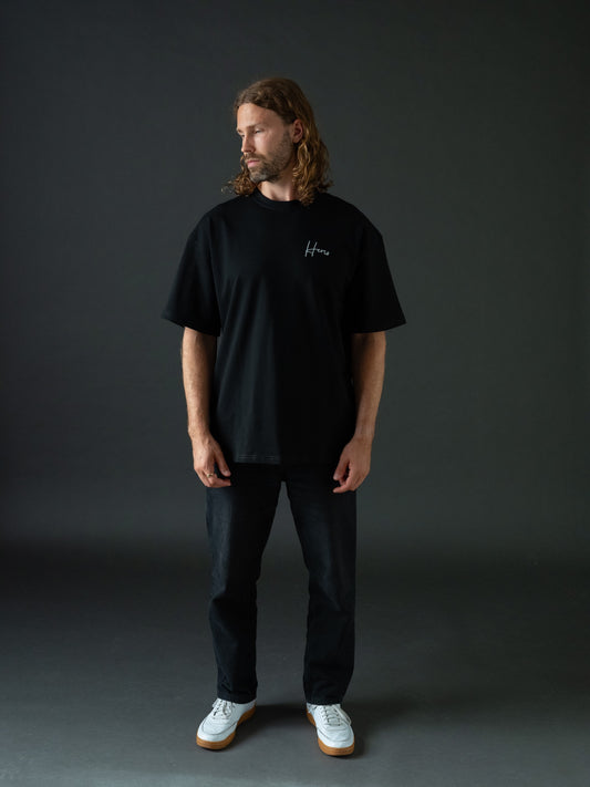 Hemo Relax Oversize T-paita Musta