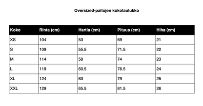 Hemo Premium Oversize T-paita Musta